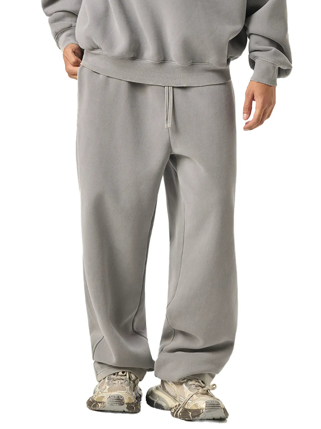 Frayed Enzyme Washed Fleece Sweatpants