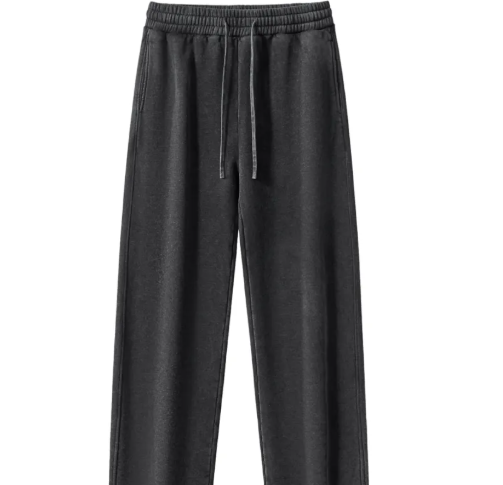 Frayed Enzyme Washed Fleece Sweatpants