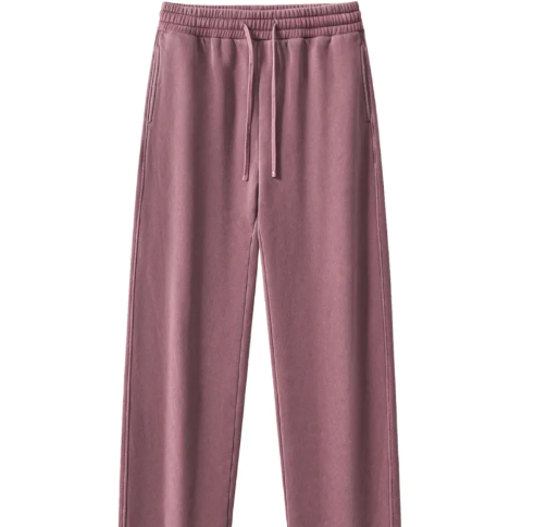 Frayed Enzyme Washed Fleece Sweatpants